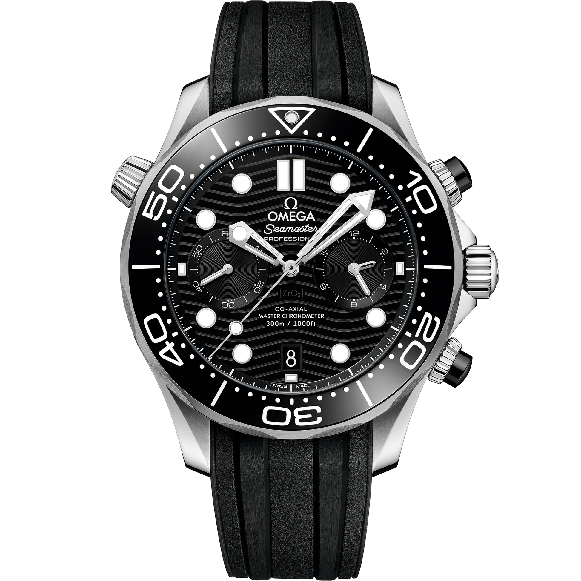 Seamaster Diver 300M 44 mm, steel on rubber strap - 210.32.44.51.01.001