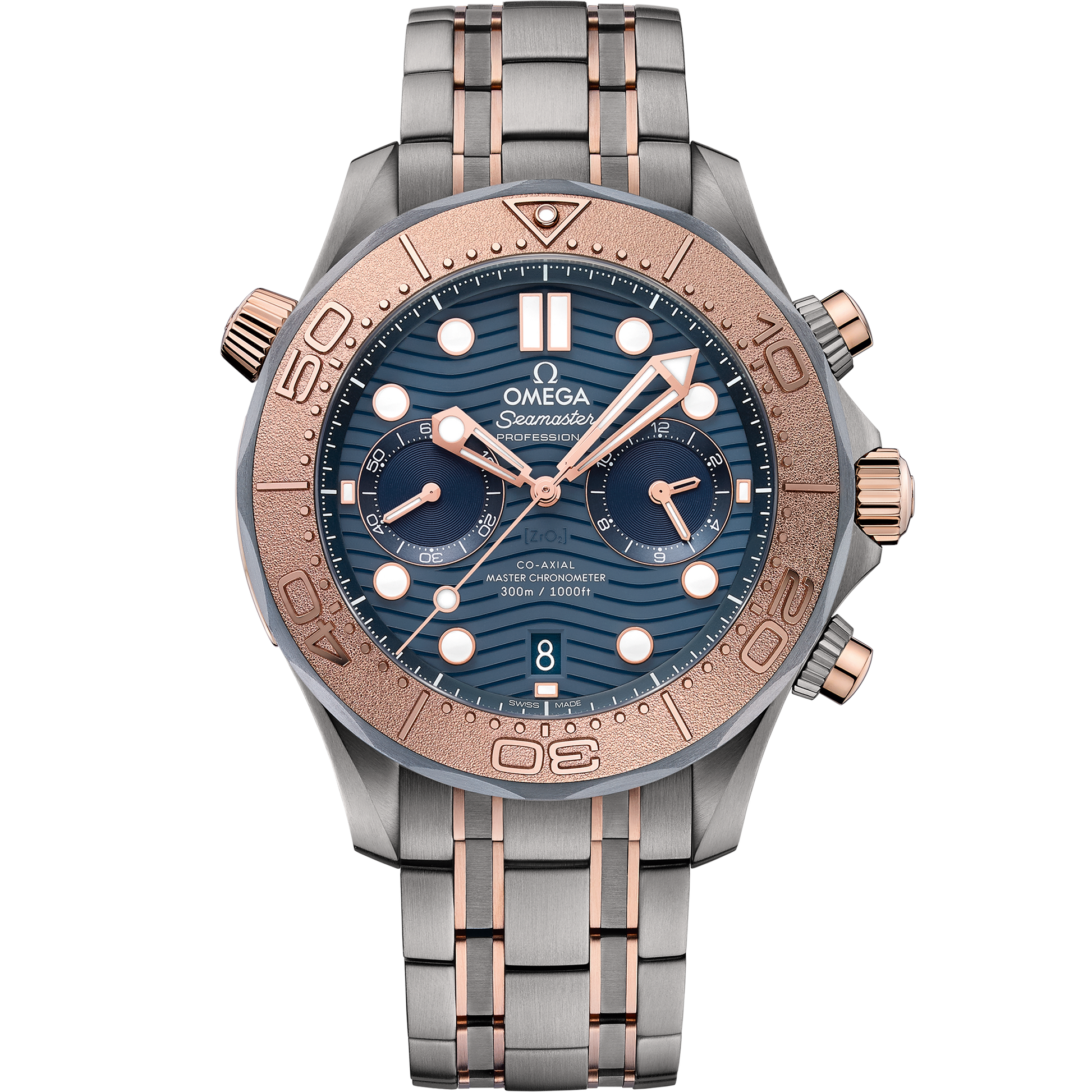 Seamaster Diver 300M 44 mm, titanium - tantalum - Sedna™ gold on titanium - tantalum - Sedna™ gold - 210.60.44.51.03.001