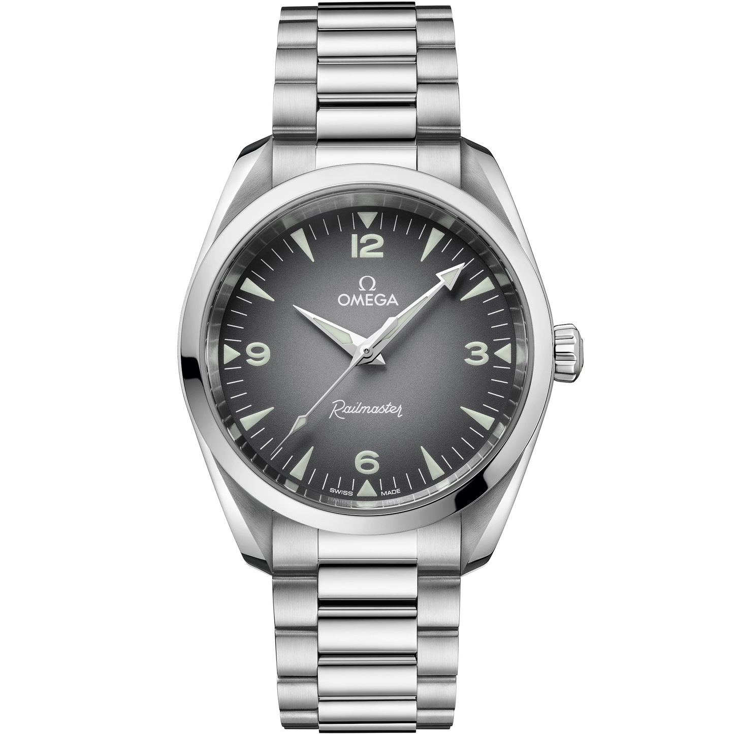 Seamaster Railmaster 38 mm, steel on steel - 235.10.38.20.06.001