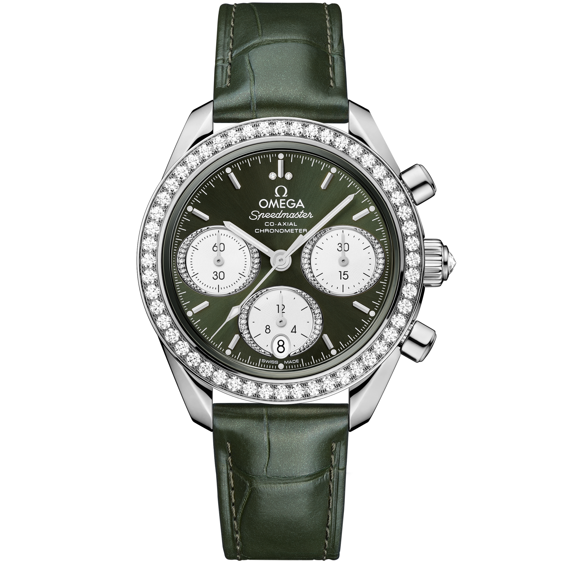 Speedmaster 38 mm, steel on alligator - 324.18.38.50.60.001