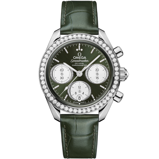 Speedmaster 38 mm, steel on alligator - 324.18.38.50.60.001