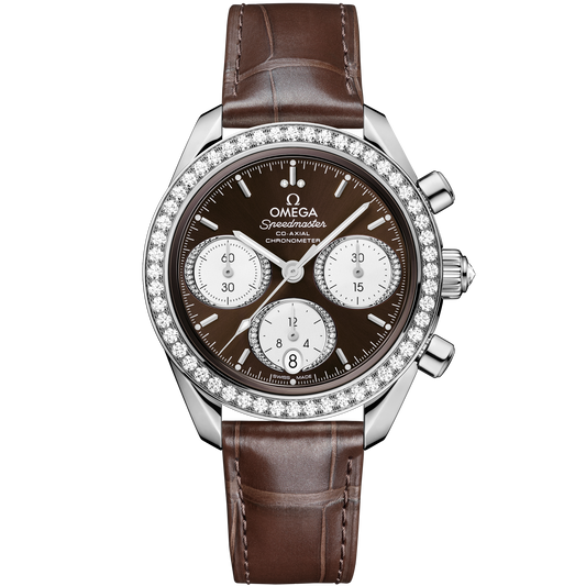 Speedmaster 38 mm, steel on alligator - 324.18.38.50.63.001
