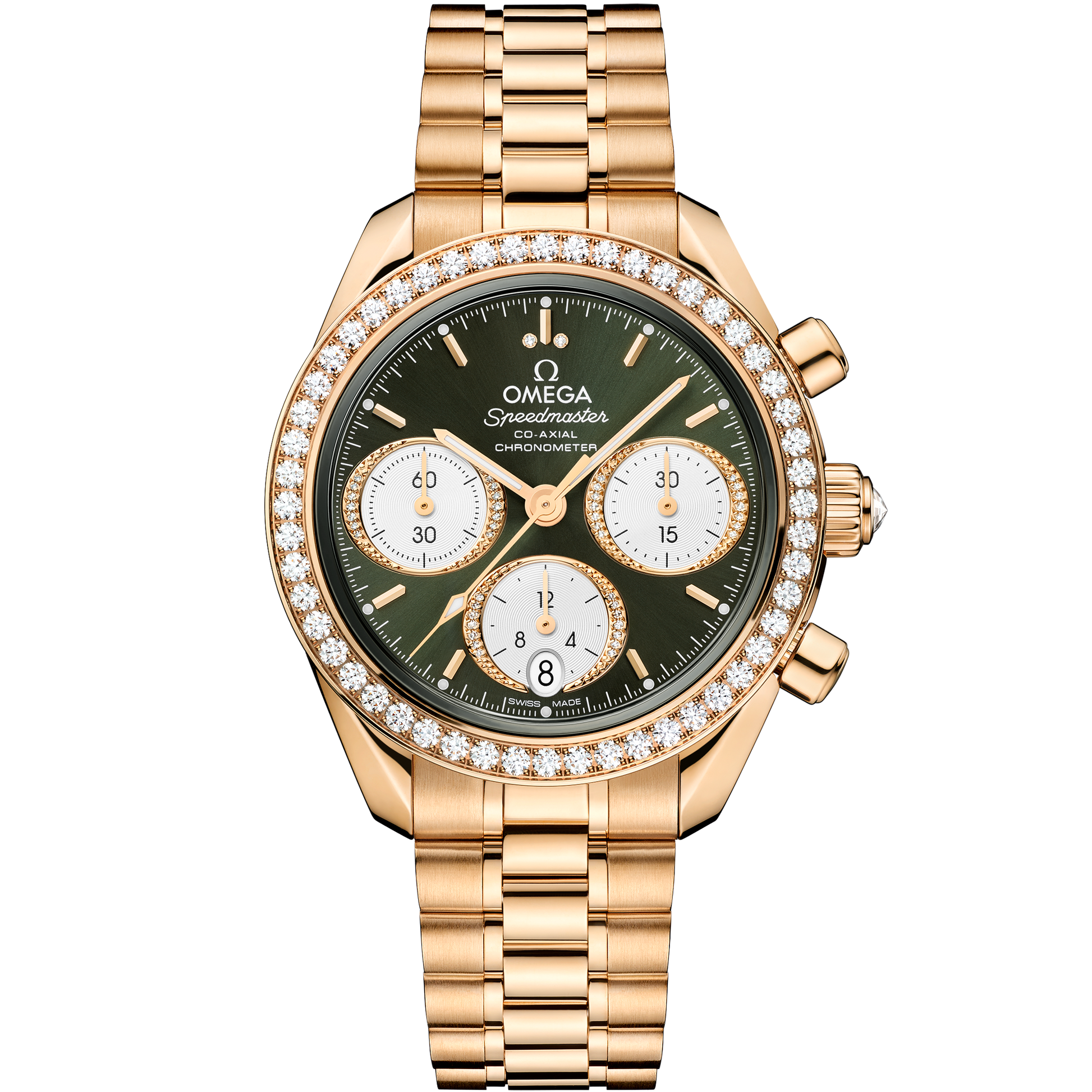 Speedmaster 38 mm, Moonshine™ gold on Moonshine™ gold - 324.55.38.50.60.001