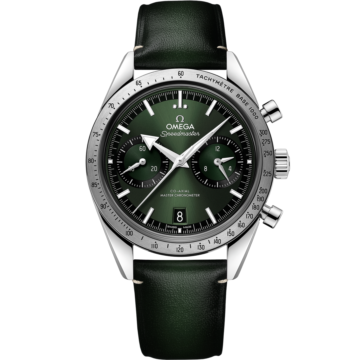 Speedmaster '57 40.5 mm, steel on leather strap - 332.12.41.51.10.001