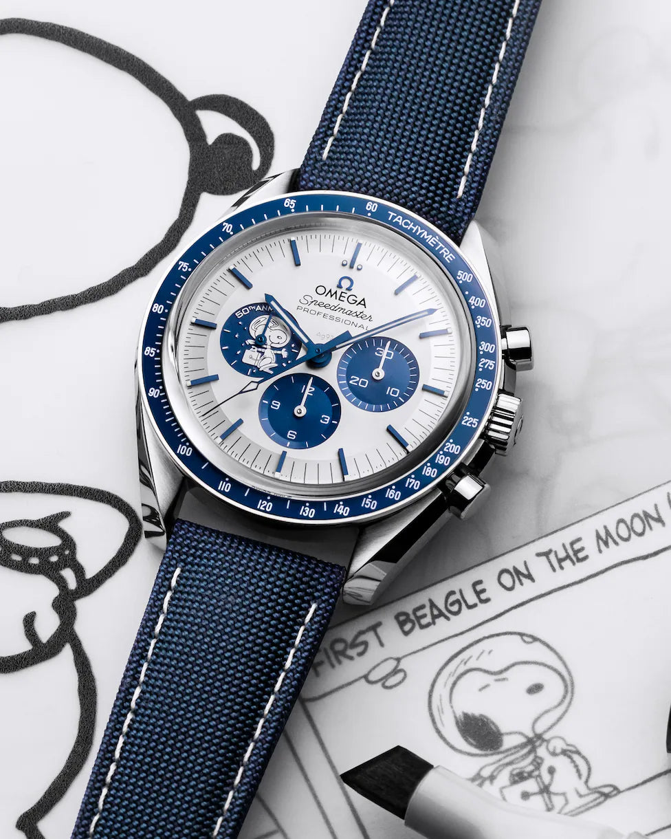 Men’s Omega Speedmaster "Silver Snoopy Award" 50th Anniversary Automatic Watch