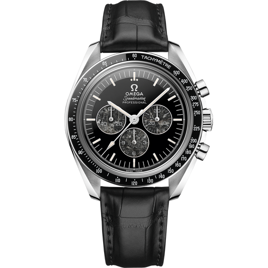 Speedmaster Calibre 321 42 mm, platinum on leather strap - 311.93.42.30.99.001