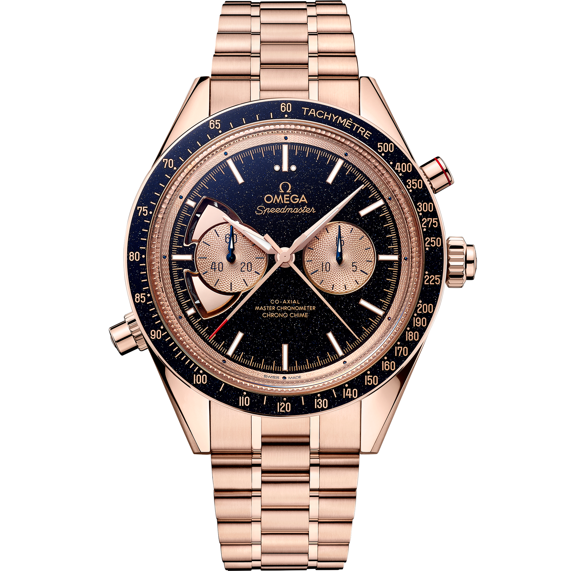 Speedmaster Chrono Chime 45 mm, Sedna™ gold on Sedna™ gold - 522.50.45.52.03.001
