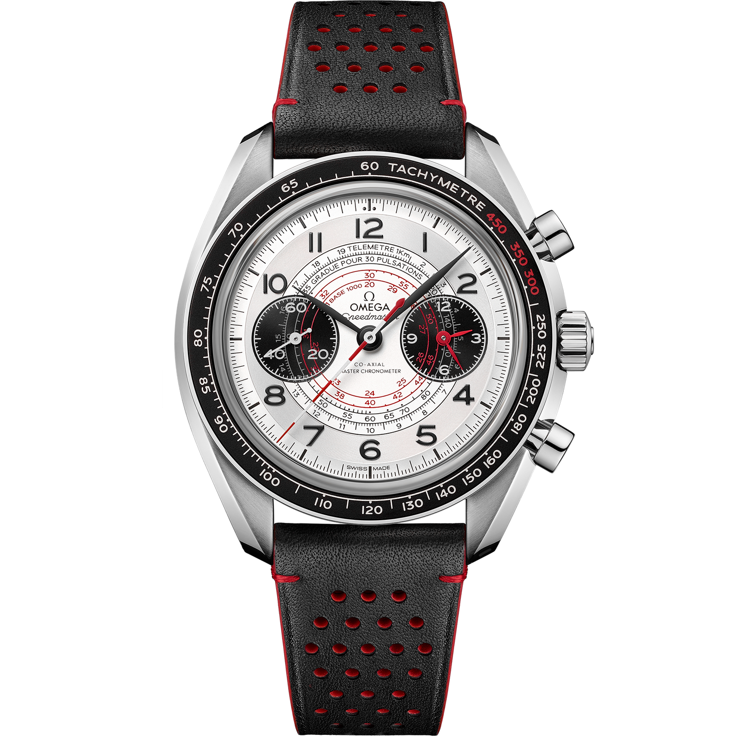 Speedmaster Chronoscope 43 mm, steel on leather strap - 329.32.43.51.02.001