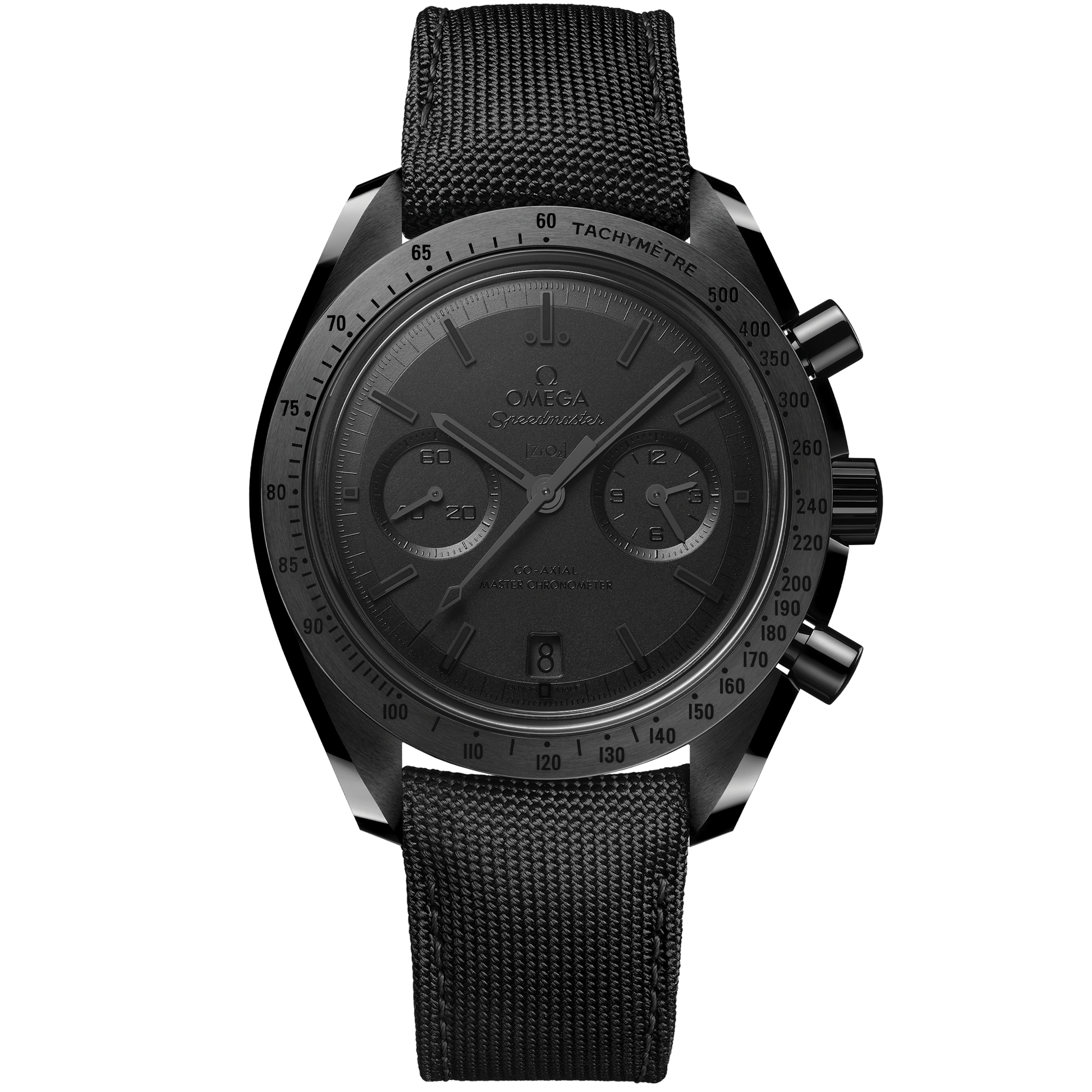 Speedmaster Dark Side of the Moon 44.25 mm, black ceramic on coated nylon fabric strap - 310.92.44.51.01.003