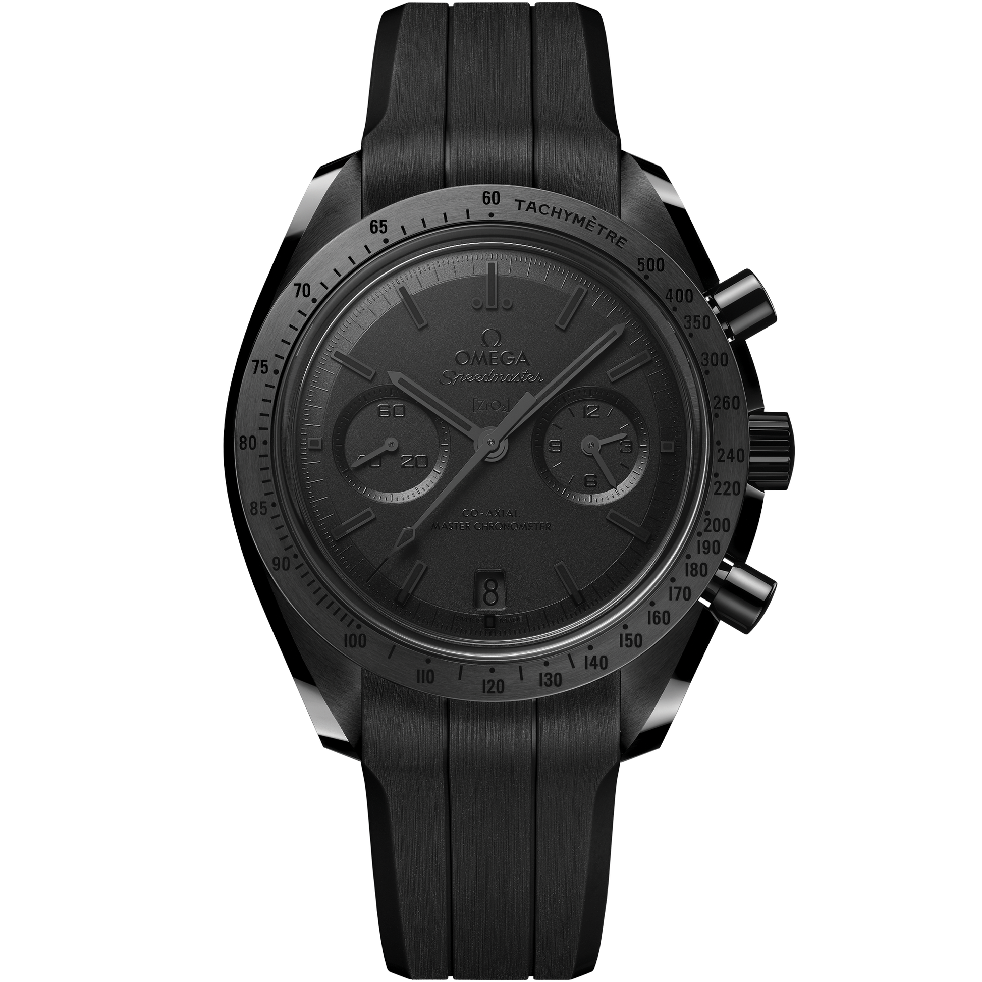Speedmaster Dark Side of the Moon 44.25 mm, black ceramic on rubber strap - 310.92.44.51.01.005