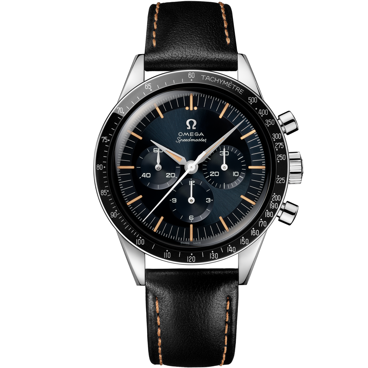 Speedmaster First OMEGA in Space 39.7 mm, steel on leather strap - 310.32.40.50.06.001