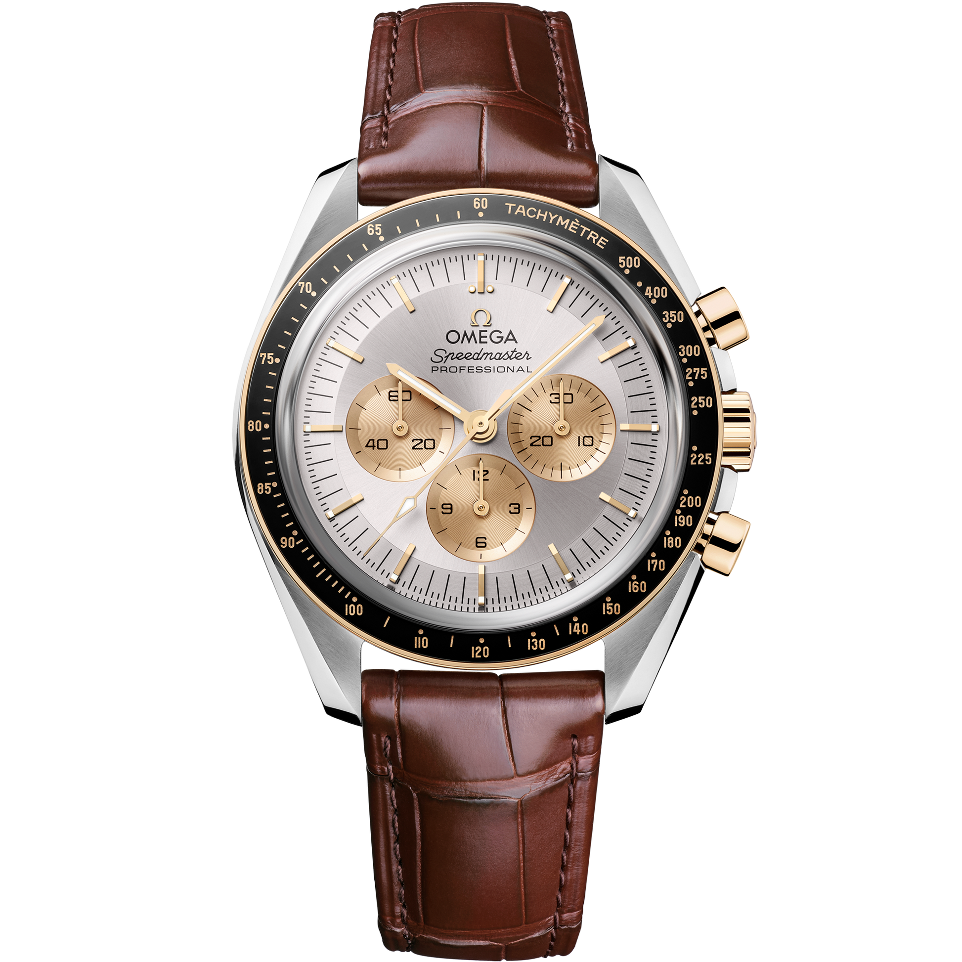 Speedmaster Moonwatch Professional 42 mm, steel - Moonshine™ gold on alligator - 310.23.42.50.02.001