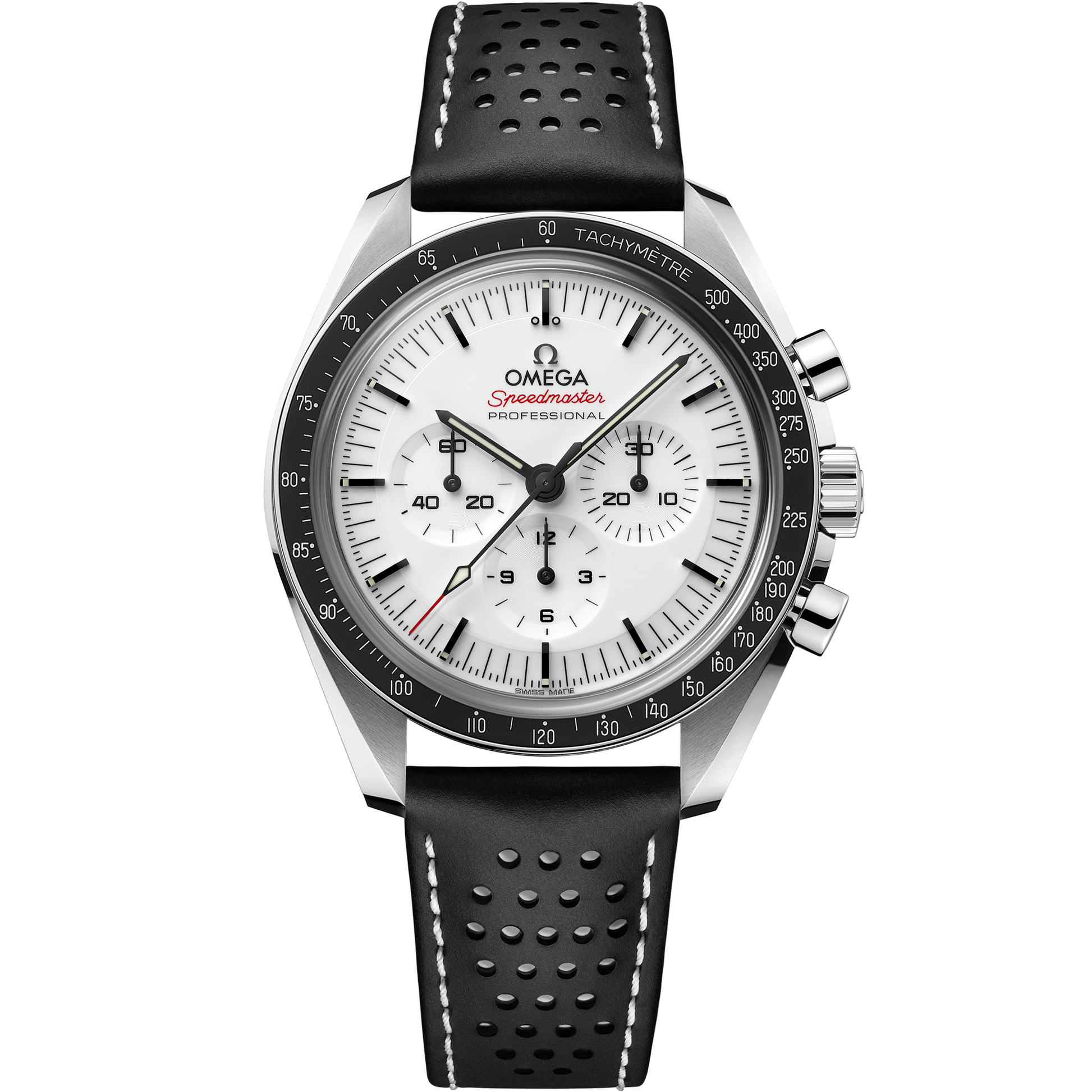 Speedmaster Moonwatch Professional 42 mm, steel on leather strap - 310.32.42.50.04.002