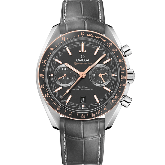 Speedmaster Racing 44.25 mm, steel on leather strap - 329.23.44.51.06.001