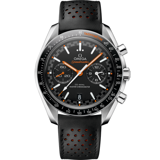 Speedmaster Racing 44.25 mm, steel on leather strap - 329.32.44.51.01.001