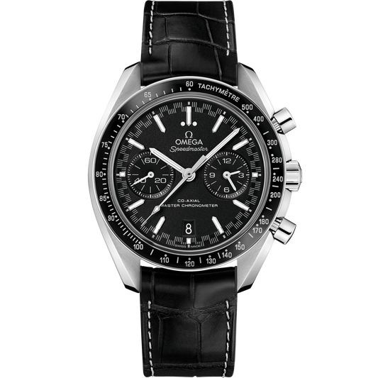 Speedmaster Racing 44.25 mm, steel on leather strap - 329.33.44.51.01.001