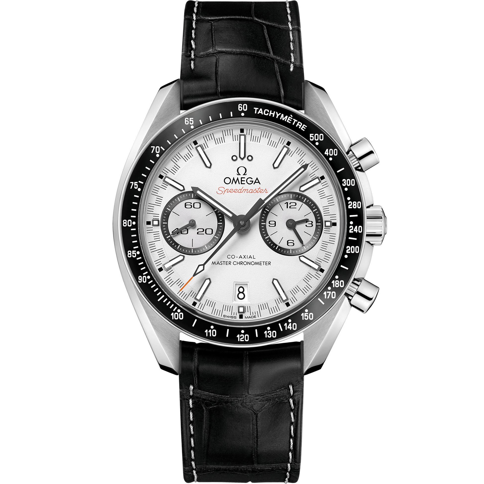 Speedmaster Racing 44.25 mm, steel on leather strap - 329.33.44.51.04.001