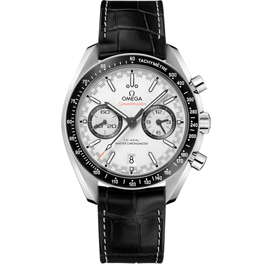 Speedmaster Racing 44.25 mm, steel on leather strap - 329.33.44.51.04.001