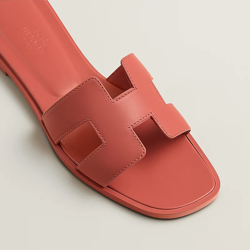 Hermès Oran Sandals – Tomette Red Calfskin Statement - Zeuskicks