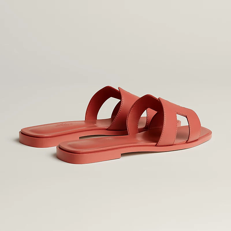 Hermès Oran Sandals – Tomette Red Calfskin Statement - Zeuskicks