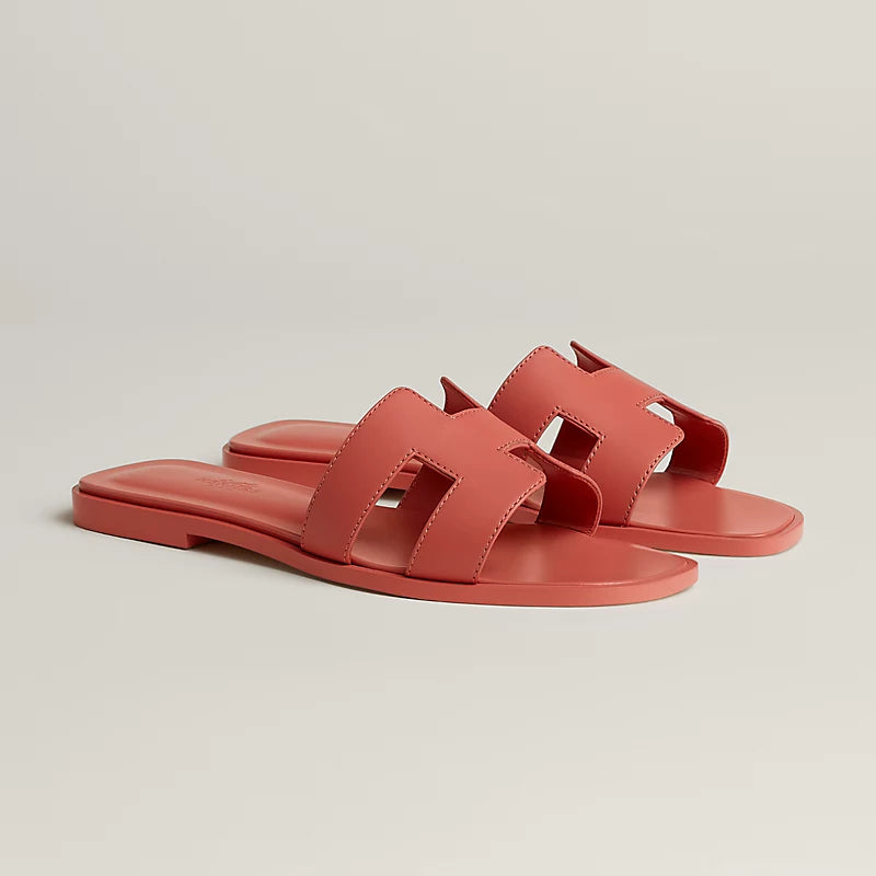Hermès Oran Sandals – Tomette Red Calfskin Statement - Zeuskicks
