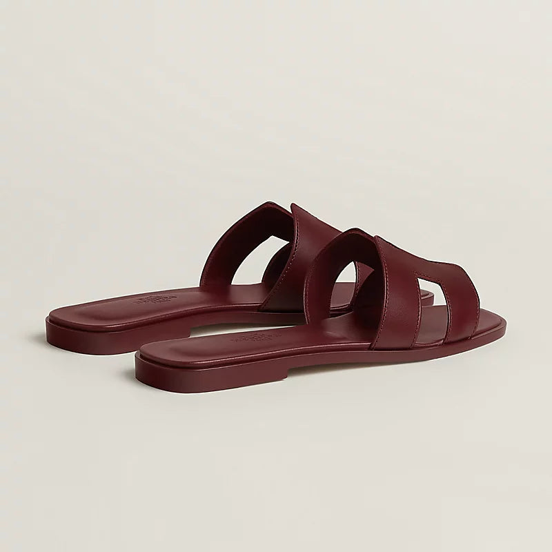Hermès Oran Sandals – Rouge H Calfskin Classic - Zeuskicks