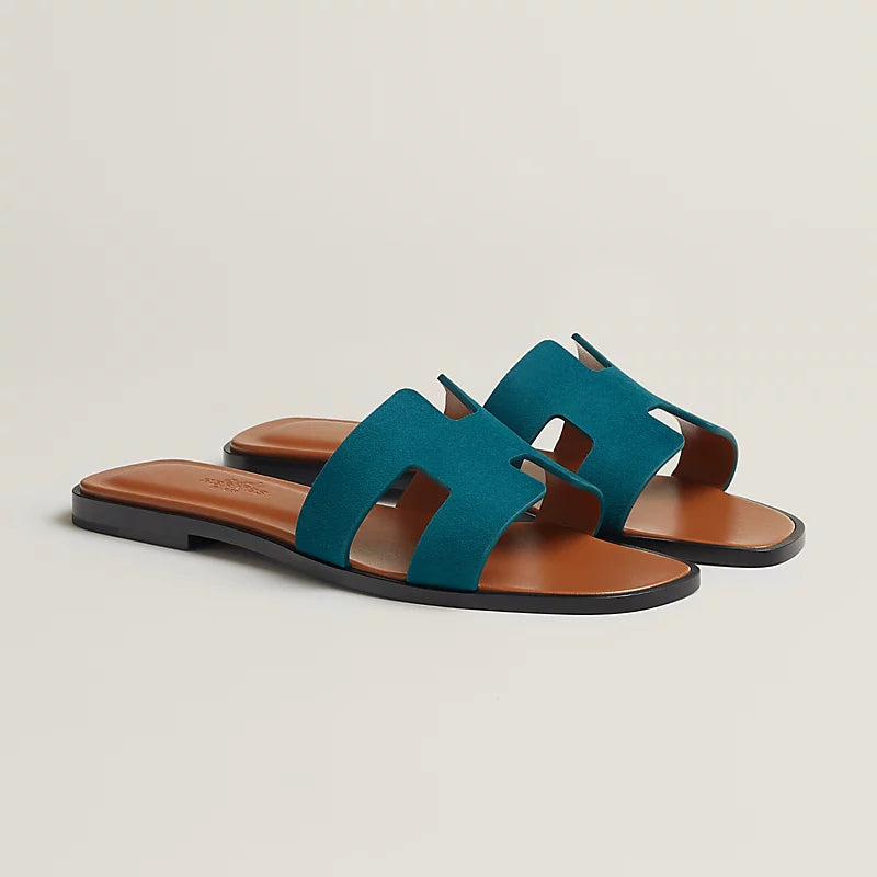 Hermès Oran Sandals – Noir Suede Goatskin Edition - Zeuskicks
