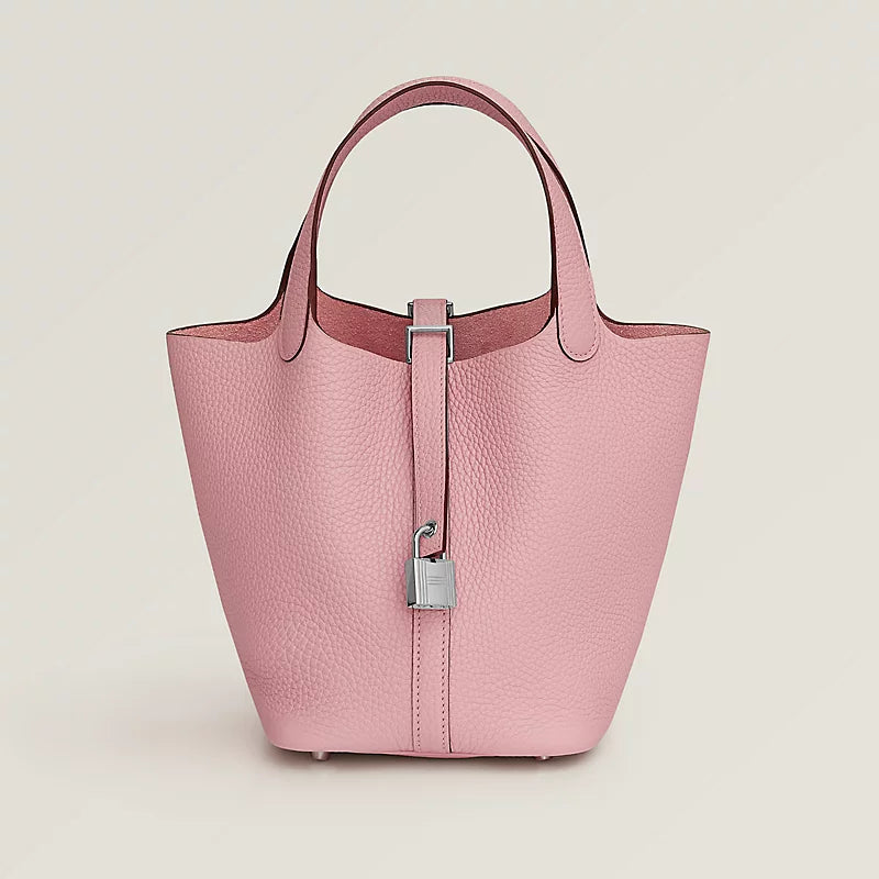 Hermès Mini Evelyne – Clemence Leather | Rose Sakura - Zeuskicks