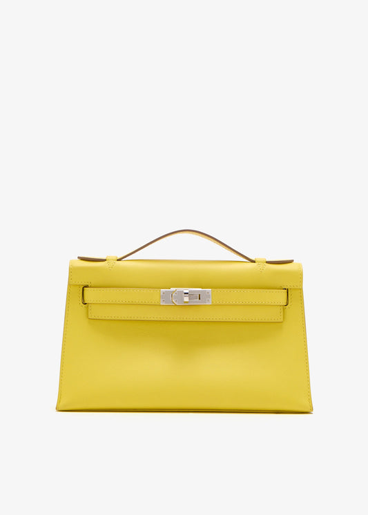 Hermès Kelly Pochette – Swift Leather in Yellow with Palladium Hardware - Zeuskicks