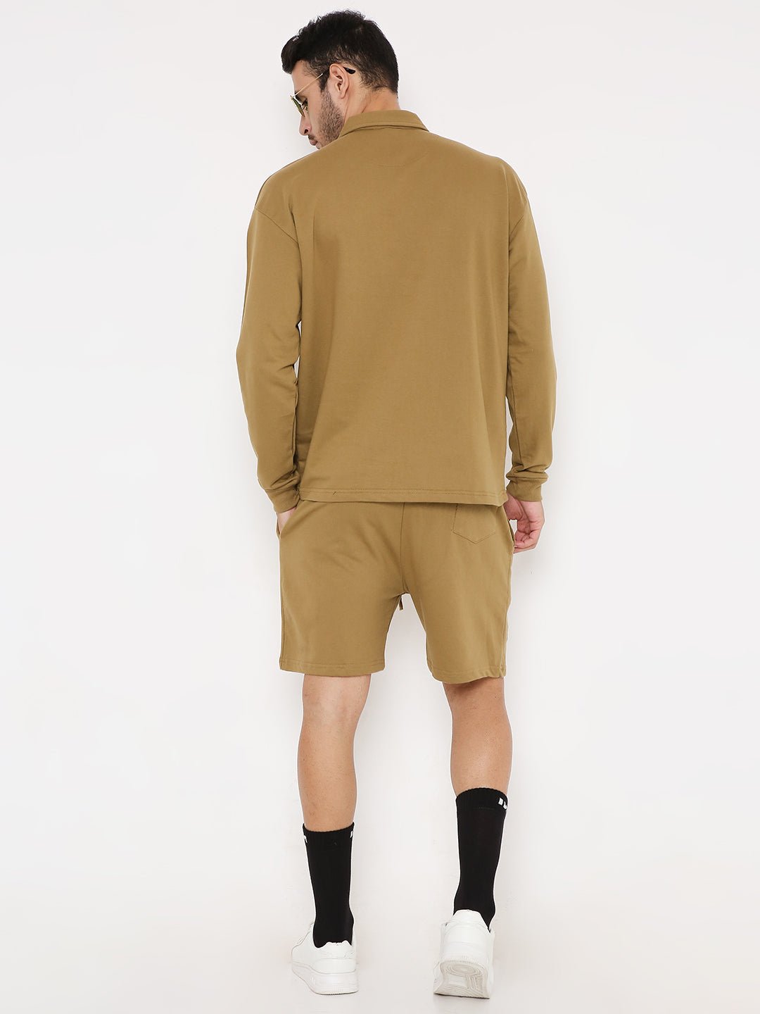 Oversized Polo T-shirt - (Pirate Brown) by Instinct First