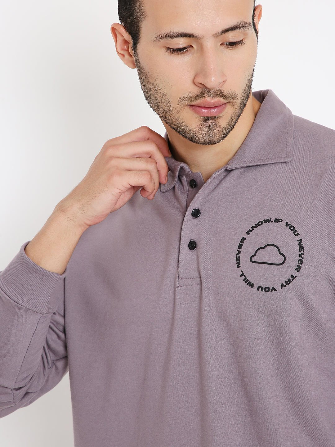 Oversized Polo T-shirt - Seeker Purple by Instinct First