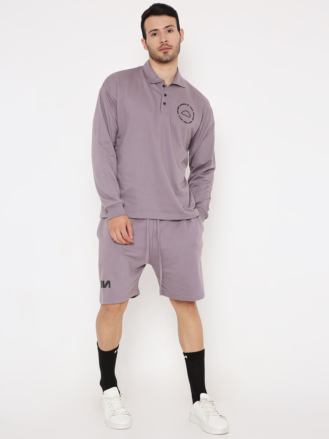Oversized Polo T-shirt - Seeker Purple by Instinct First