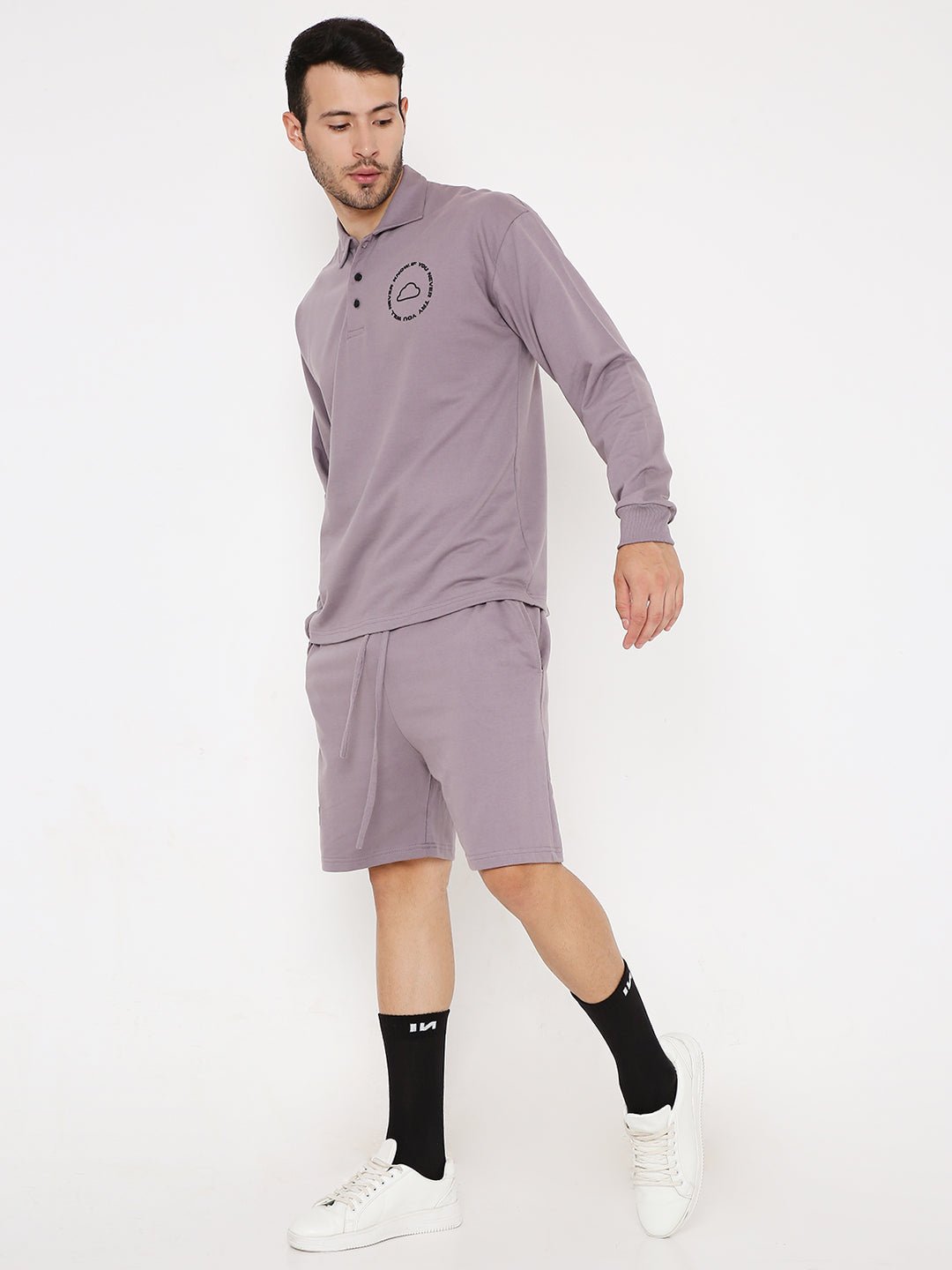 Oversized Polo T-shirt - Seeker Purple by Instinct First