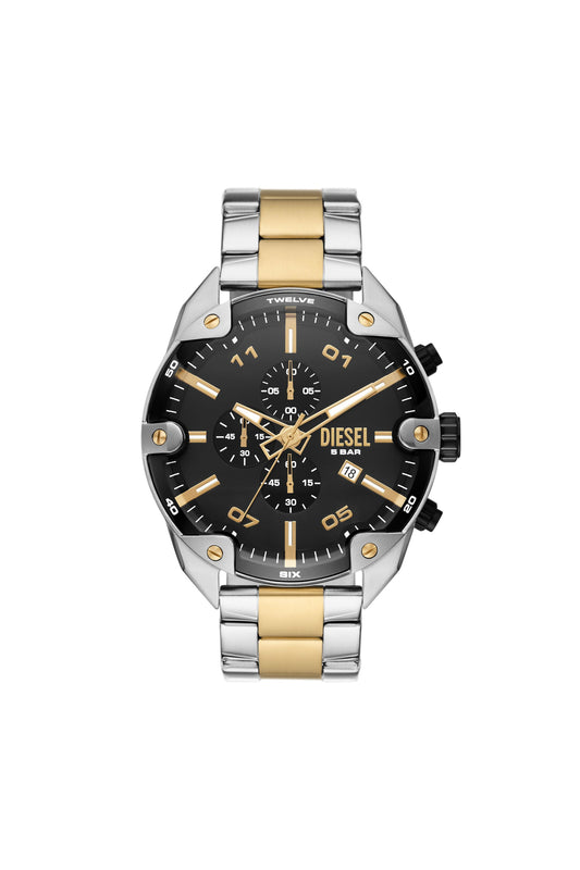 Silver DZ4627- Spiked Stainless Steel Watch