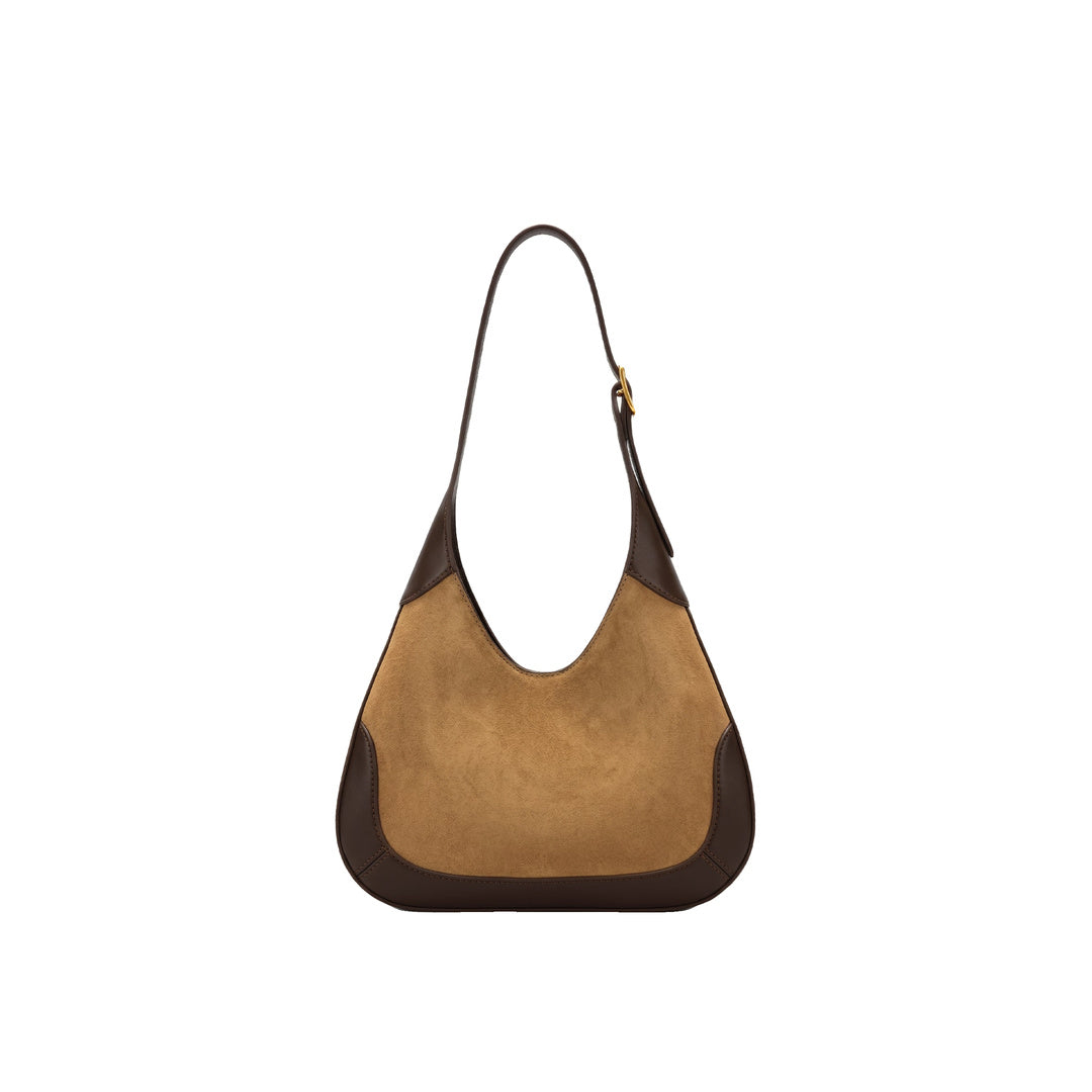JW PEI Willow Faux Suede Trim Hobo Bag - Brown by JW PEI