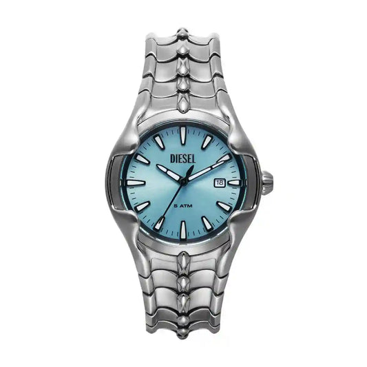 Blue Vert three-hand date stainless steel watch