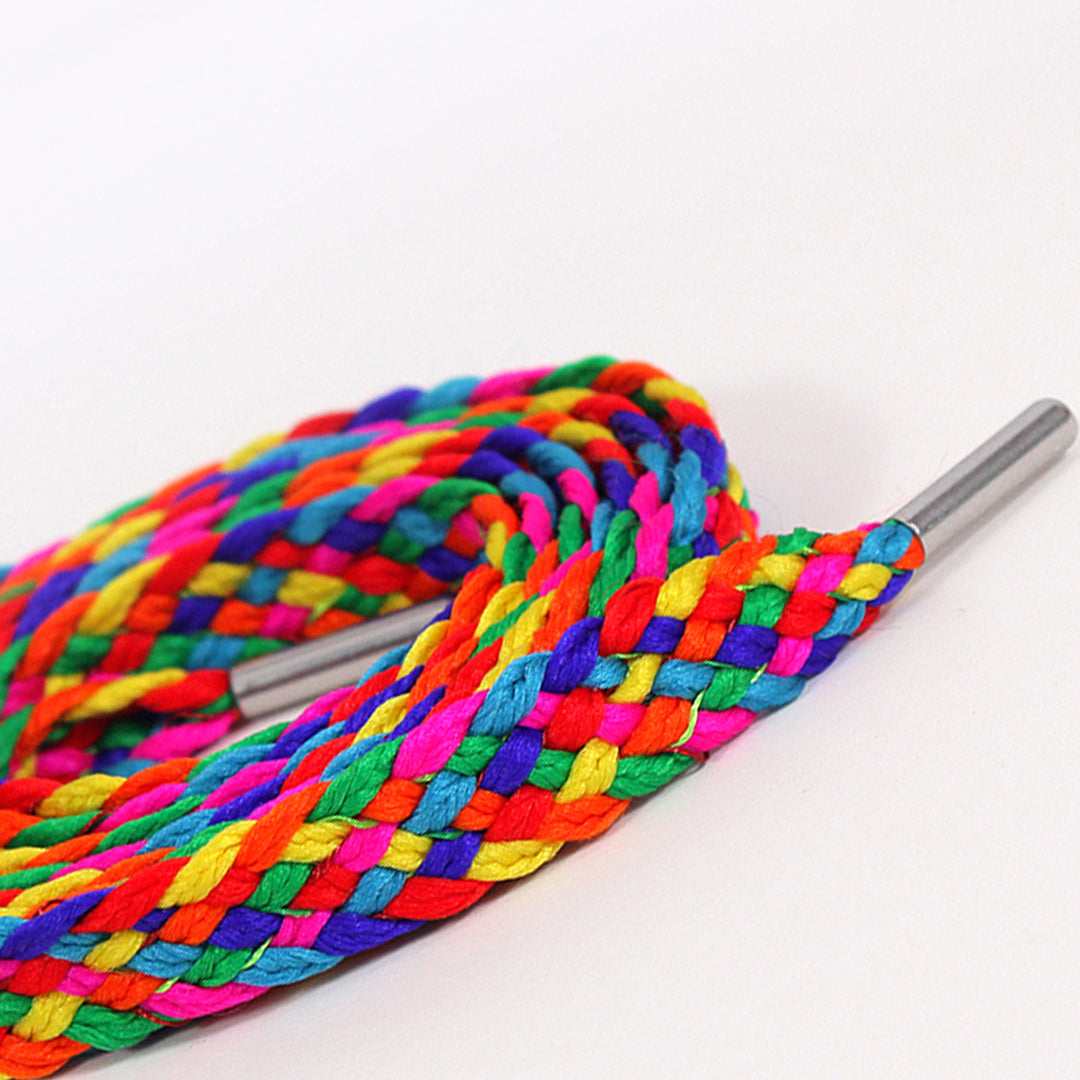 Rainbow Braided Flat Lace by KNOTTY
