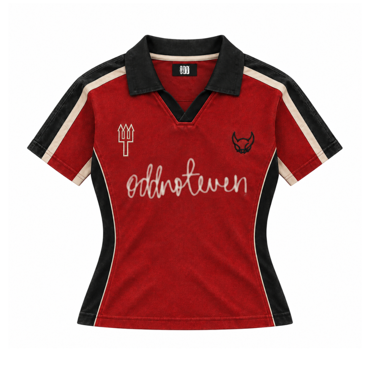 Red Devils Retro Baby Tee by oddnoteven