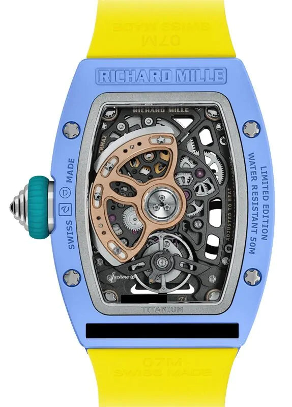 Richard Mille RM 07-01 Automatic TZP Ceramic Powder Blue Gem Dial Watch