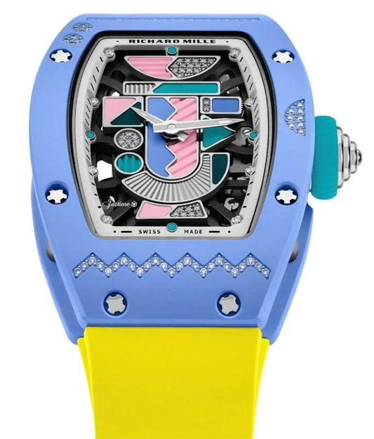 Richard Mille RM 07-01 Automatic TZP Ceramic Powder Blue Gem Dial Watch