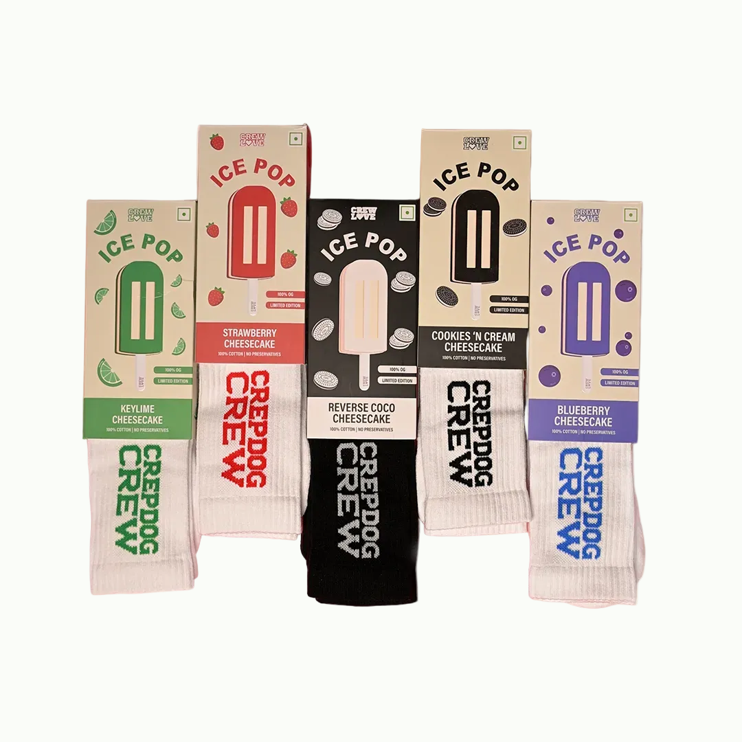 Pack of 5 - CDC Ice Pop Socks Cheesecake Edition by CDC CLOTHING