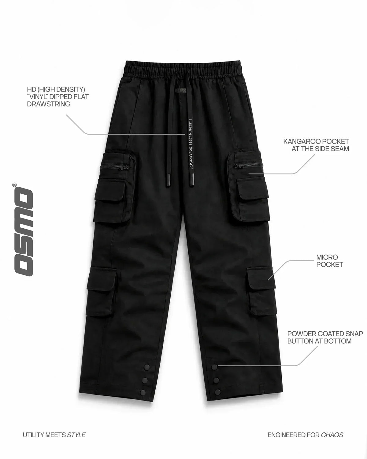 Snap Button Closure Cargo by OSMO