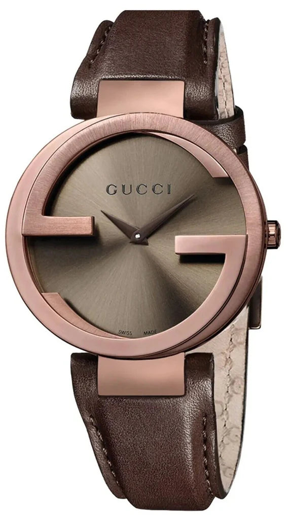 Ladies’ Gucci YA133309 Brown Leather Quartz Watch
