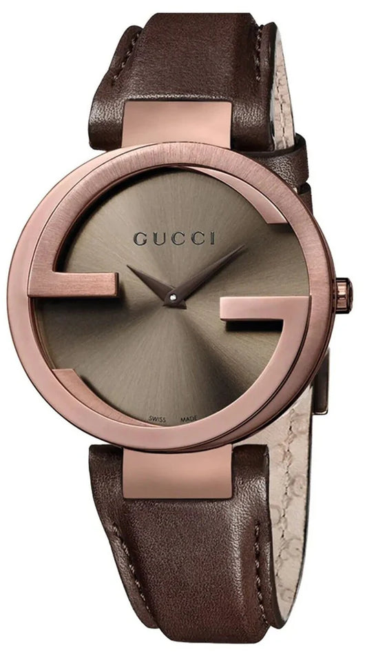 Ladies’ Gucci YA133309 Brown Leather Quartz Watch