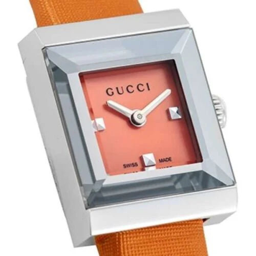 Ladies Gucci G-Frame YA128532  Leather Strap Watch