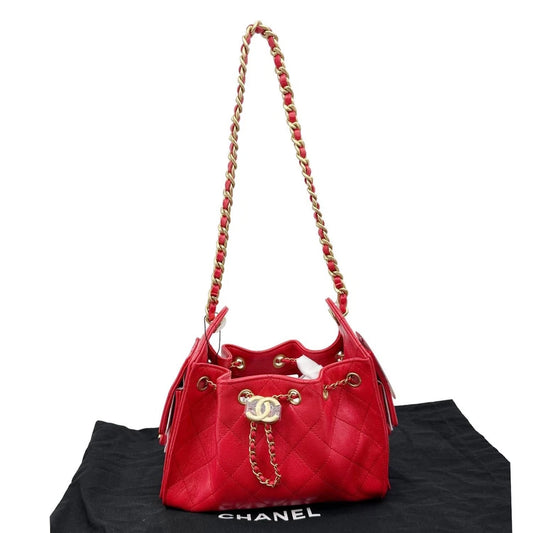 CHANEL 25 Mini Quilted Caviar Leather Hobo Bag – Red - Zeuskicks