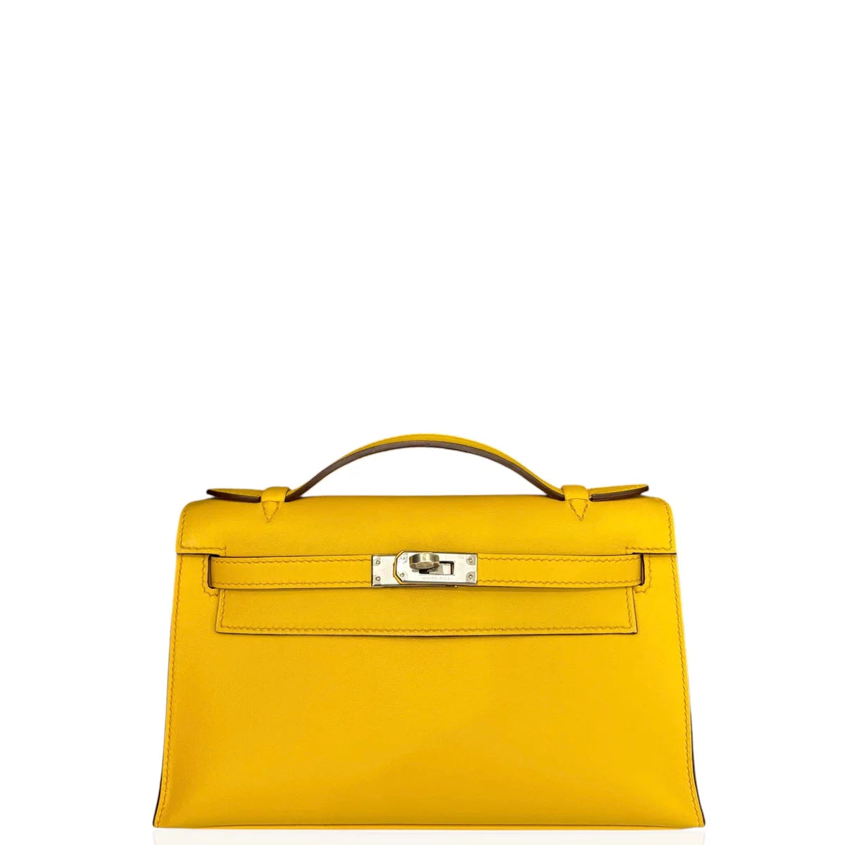 Hermès Kelly Pochette Swift 9D Jaune Amber