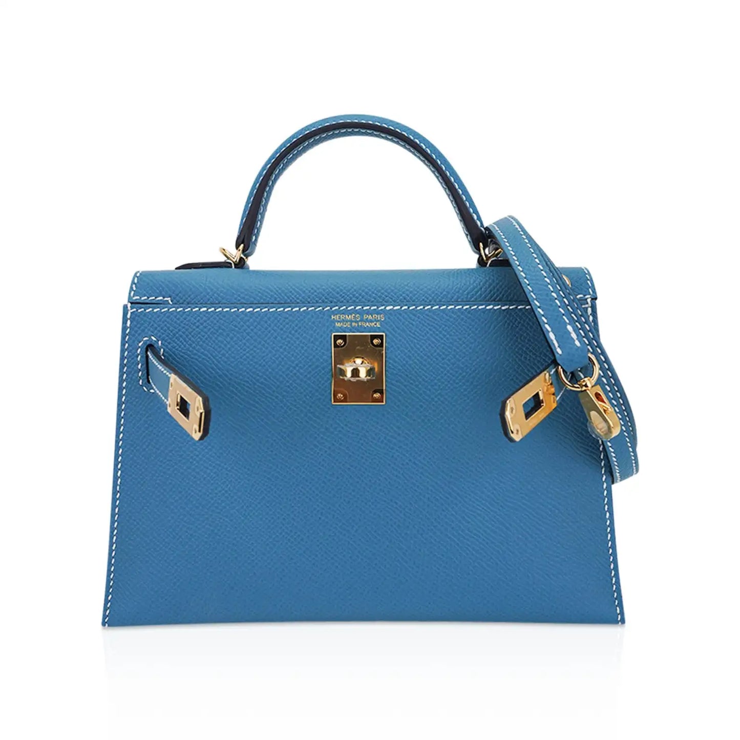 Hermès Mini Kelly 20 Sellier – Blue Jean Epsom Leather with Gold Hardware