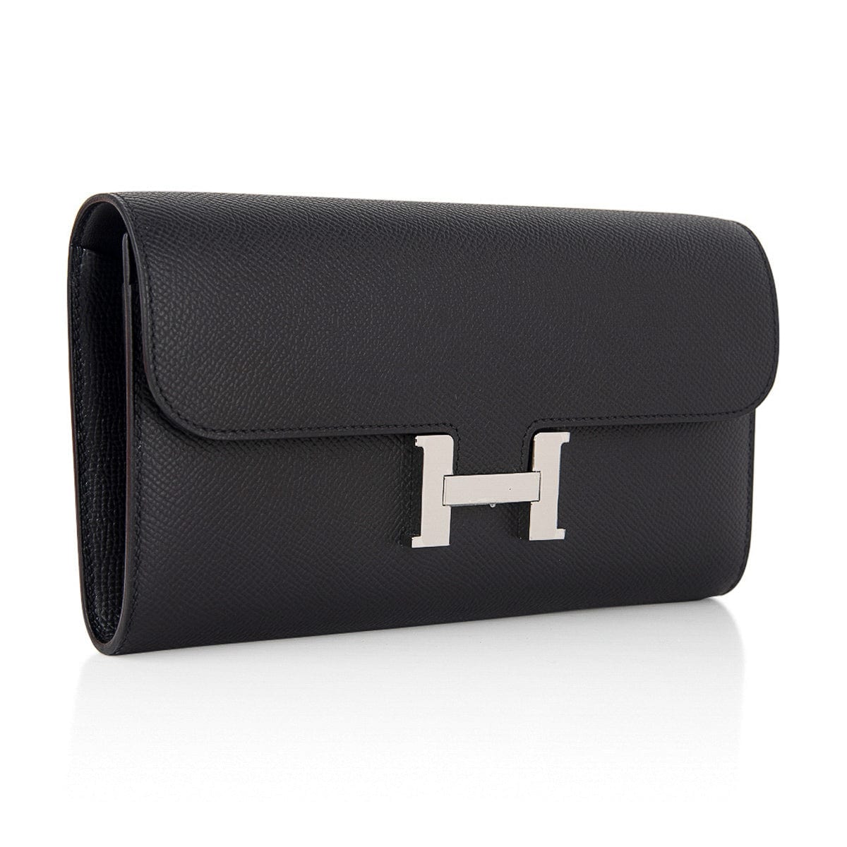 Hermès Constance Long To Go Wallet – Black Epsom with Palladium Hardware