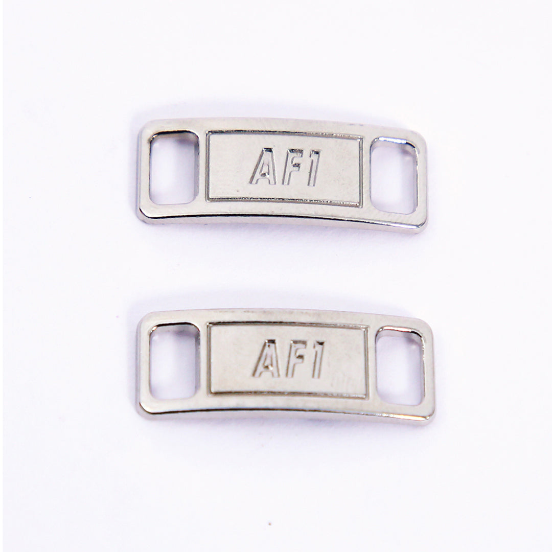 Premium Silver Air Force 1 Dubrae Replacement ( Lace Tag) By KNOTTY by KNOTTY